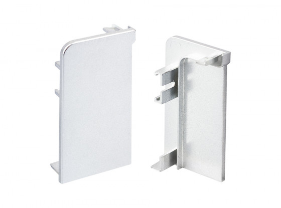 TULIP Gola profile end piece J - closed, silver R+L