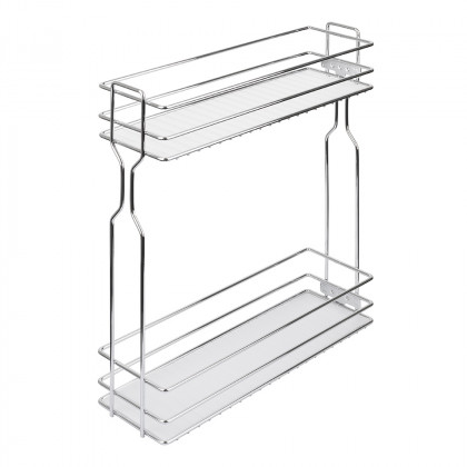 K-StrongWire two levels basket 200 mm, wire, with concealed slide, left