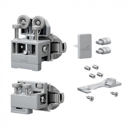 HETTICH 9339366  WingLine L new max 12kg,grey,right,w.self close feat.,w.bot.gui