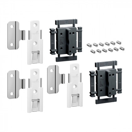 HETTICH 9339487 WingLine L new  centre hinge set, standard 3 pcs, white