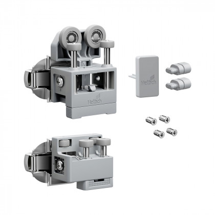 HETTICH 9339386 WingLine L new max 12 kg,grey,left,w/o.self close feat,w.bot.gui