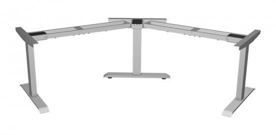 STRONG base with electrically adjustable height for corner solution RAL9006 matt