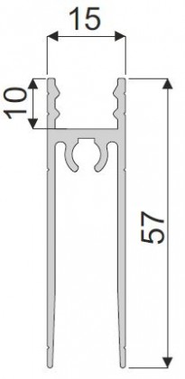 IC-bottom cover bar EU 10mm 6m champagne