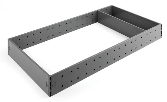 K-StrongMax sideboard basic set 100mm for depth 500mm, gray