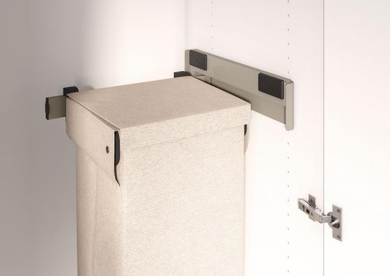 KES Conero side pull-out laundry basket, 475, Champagne gold