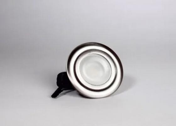 SAL LED spotlight 12V 2W stainless steel brushed cold white