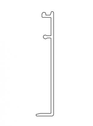 TERNO Solo Vetro cover profile of the upper line 2730/AS 6m TERNO Solo Vetro cover profile of the upper line 2730/AS 6m