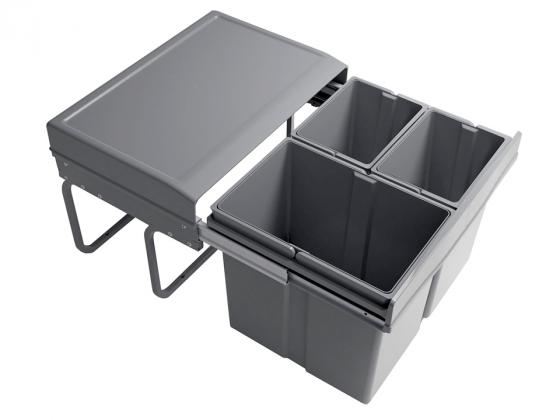 GOLLINUCCI Sorter Linea 297 500mm 1x15l+2x7.5l, grey