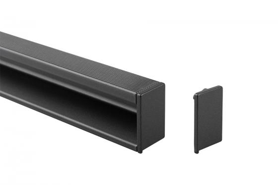 MARELLA DESIGN Florida profile end cap closed R+L black matt MARELLA DESIGN Florida profile end cap closed R+L black matt