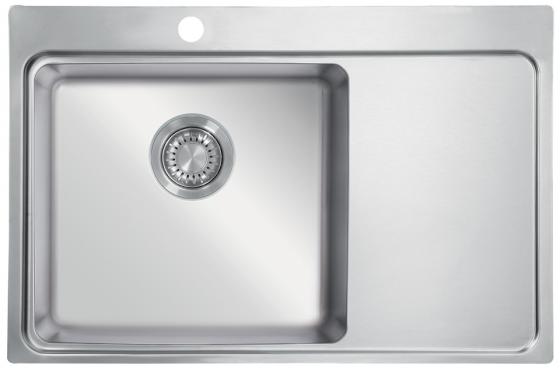 StrongSinks S3 Sink Nida 787, 787 x 520 mm stainl.steel, hand drain on the right
