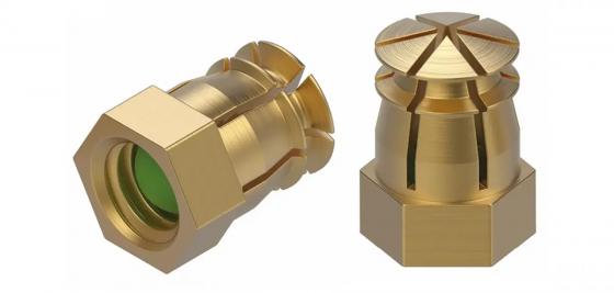 BU39 Screw-in insert with ball M6x9/8 mm brass