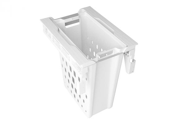 GOLLINUCCI Pull-out laundry basket Linea 560 400mm without slides, white