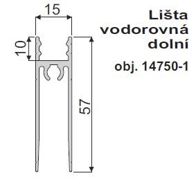 IC-bottom cover bar EU 10mm 2m champagne