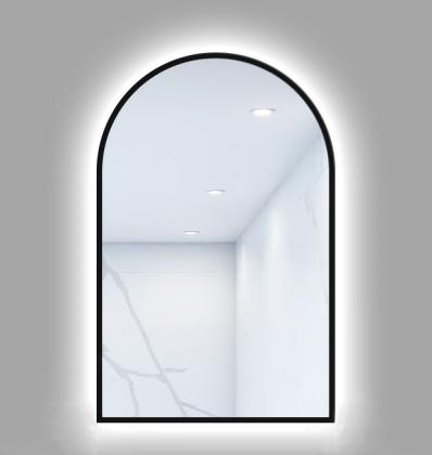 Illuminated mirror 800x500mm Portal Line Backlight black matte cool white