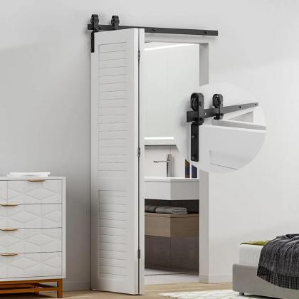 K-StrongLine Barnio fold -sliding folding int. doors, 2 panels, incl. top track