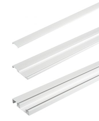 StrongLine Piato top and bottom guide, cover rail, 3m, silver anodised