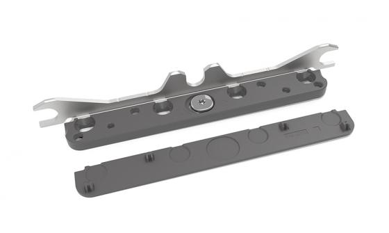 KES FREEslim flap front clip screw grey