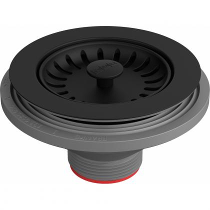 FRANKE Colorline strainer valve matt black without overflow branch