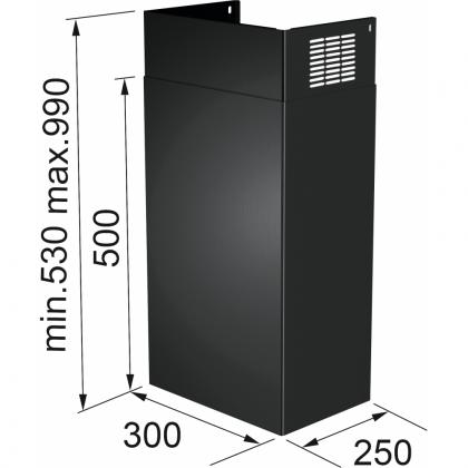 FRANKE Accessories 112.0683.832 telescopic chimney black