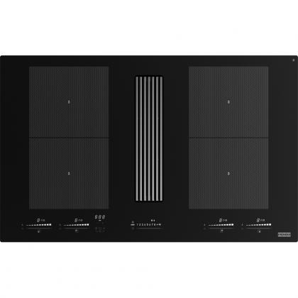 FRANKE Induction hob with extractor hood FMY 8391 HI black glass/white graphic