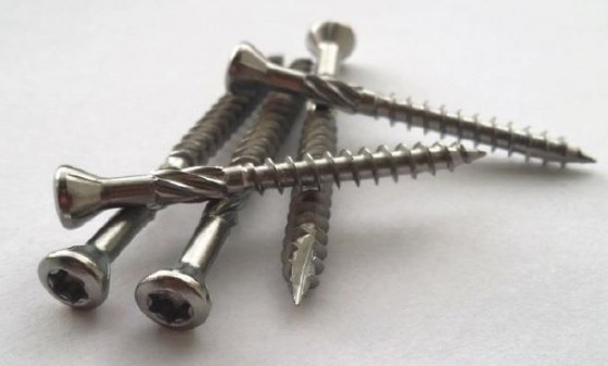 Terrace screw 5x60 countersunk head TX25 stainless steel C1 AISI 410