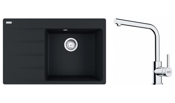 FRANKE Set G250MČ CNG 611-78 TL/7 m. black + FS 3230.031