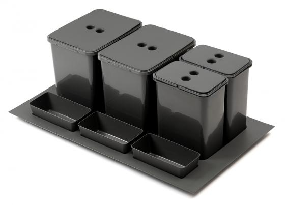 StrongBins sorter 2x16 + 2x8 l for cabinet width 800 - 900 mm, anthracite