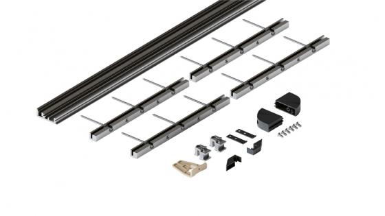 Hawa 52091 Folding Concepta Iii For Door Pocket Lower Profile For 4 Doors Silver