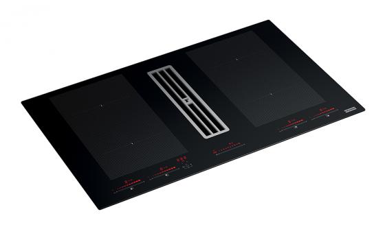 Franke Induction Hob With Integr.Chimney Hood Fma 8391 Hi Black Glass/White Gr.