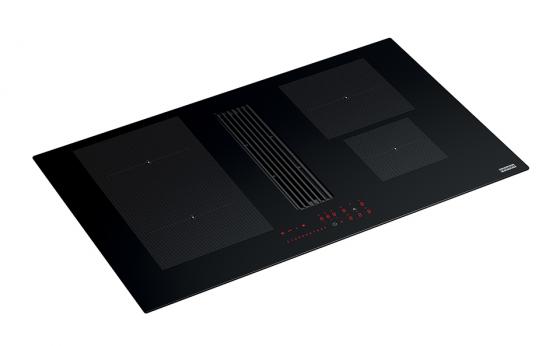 Franke Induction Hob With Integr.Chimney Hood Fma 8381 Hi Black Glass/White Gr.