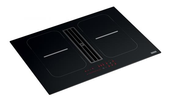 Franke Induction Hob With Integr.Chimney Hood Fsm 7081 Hi Black Glass/White Gr.