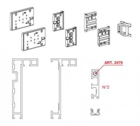 TERNO Fine complete set of profiles for interior doors 1400x2700mm,28mm,black