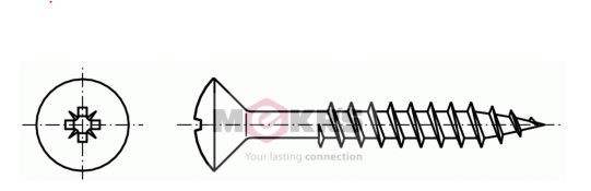 Screw PZ 4x16 lens head zinc white PZ2