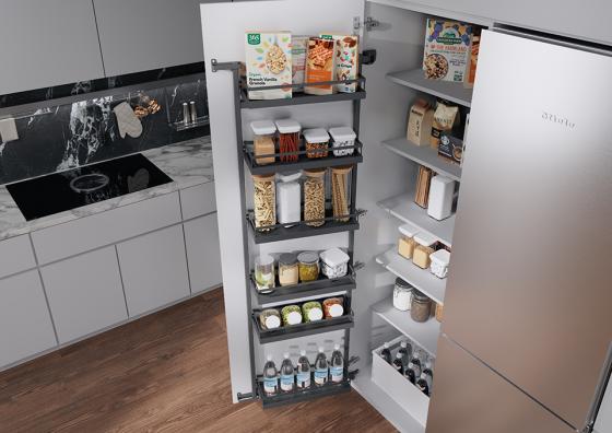 K-KES Tandem Side III, pantry cabinet, Arena Style, 600/1700mm, anthracite