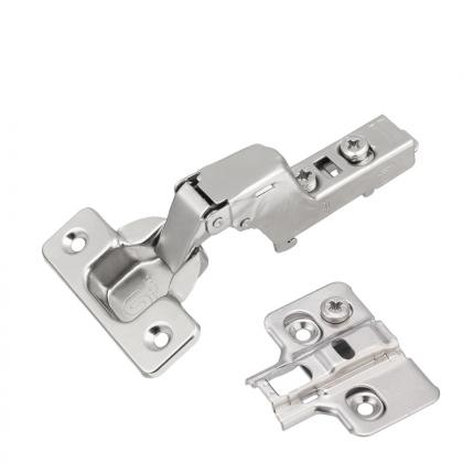 K-StrongHinges S3 hinge clip inset w.damp.,110° screw,mount.plate, screw exc.