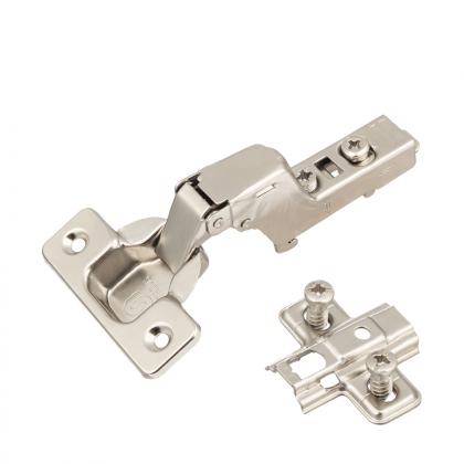 K-StrongHinges S3 hinge clip inset w.damp.,110° screw,mount.plate, euro
