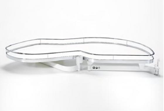 Kes 235010 Lemans Ii, Corner Shelves, Arena Classic, 400Mm, Right - White/Chrome