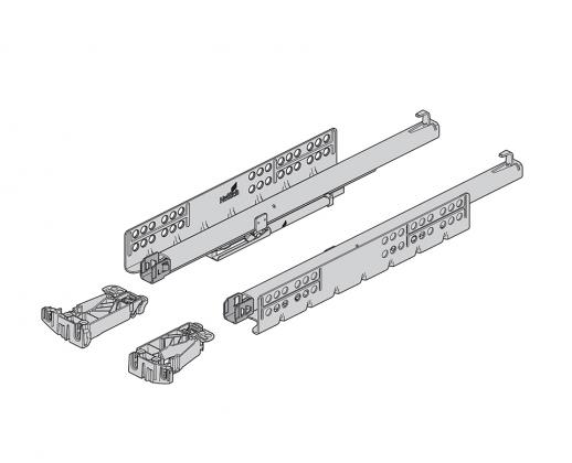 K-HETTICH Quadro YOU set 450mm/30kg,conc.full ext.slides+catch,panel 16mm,SiSy