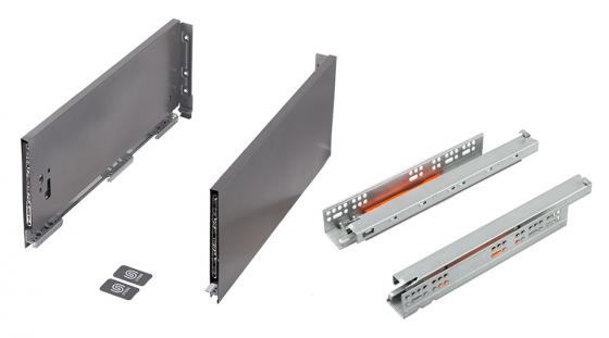 K-StrongMax 18 drawer H249/500mm push, grey