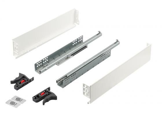 K-StrongMini drawer 89/270mm, soft-close partial extension 25kg, white