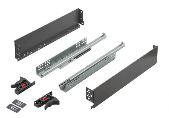 K-StrongMini drawer 89/550mm, soft-close partial extension 25kg, grey