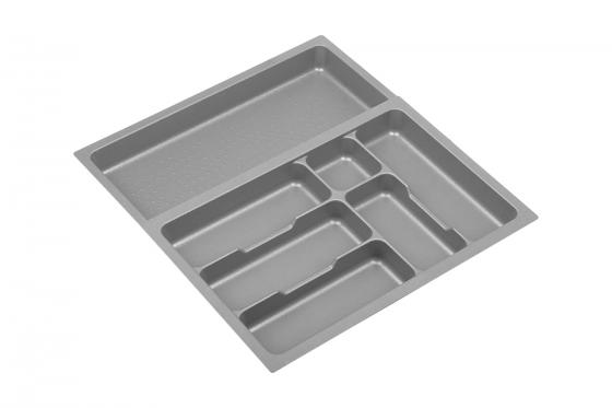 K-StrongIn Cutlery tray with pull-out side insert 330-525x490mm grey
