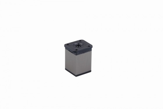 StrongLegs furniture leg FA009, 60Rmm, imitation stainless steel/black plastic
