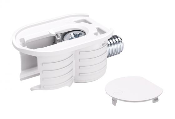 IF KORE 15 double connecting fitting, M6x8 mm, white cover cap