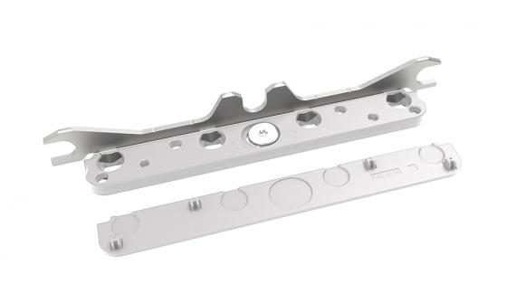 KES 272443 FREEslim flap front clip, screw, white