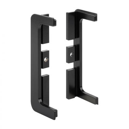 Tulip Gola C Profile End Cap - Open Metal Black Matt L+R