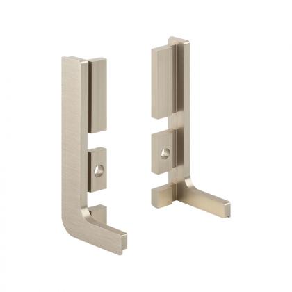 TULIP Gola J-Profile End Piece- Open, metal, stainless steel imitation, R+L