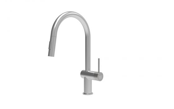 StrongSinks S5 Sink mixer tap Neris with pull-out sprayer, white