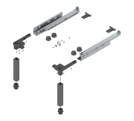 Blum Z95.4100 Space Step, Set 410Mm, Dark Grey Og