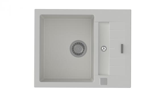 Strongsinks S3 Sink Granit Vardar 615 615X500Mm With Drainer And Bowl White